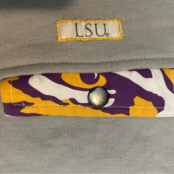 LSU Collegiate Quarter Zip Pullover Jacket - Picture 7 of 10